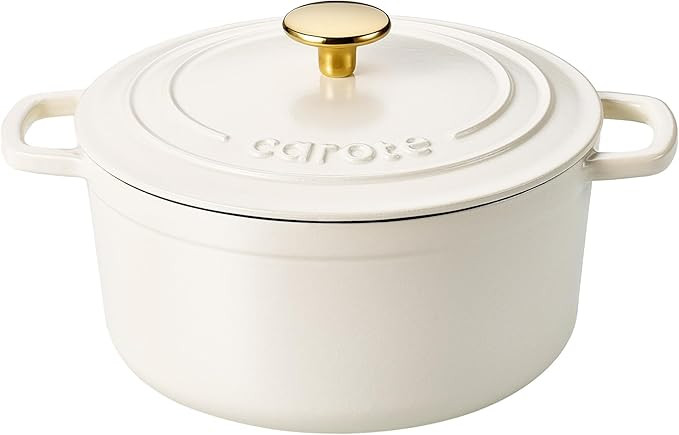 CAROTE Enameled Cast Iron Dutch Oven Pot with Lid, 4 QT Dutch Ovens, Heavy-Duty Cast Iron Pot for... | Amazon (US)
