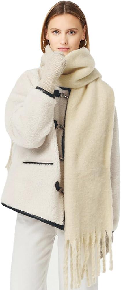 Large Scarf Colorful CashmereThick Tassel Scarf for Women Fall Winter Warm Big Shawl Blanket Scar... | Amazon (US)