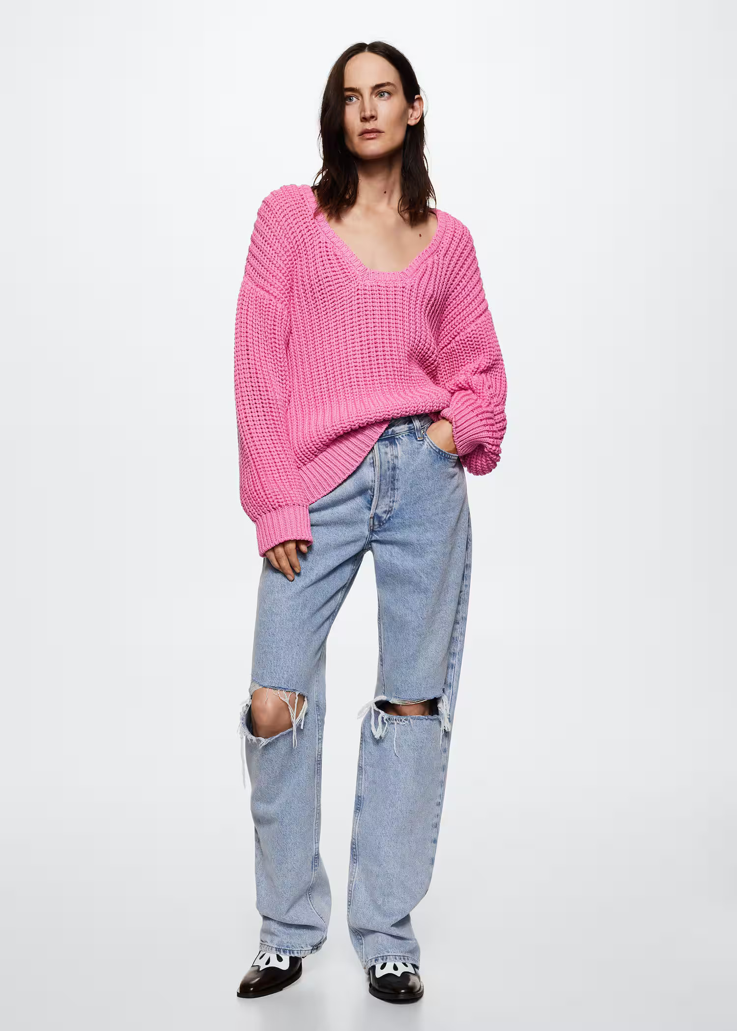 Chunky-knit sweater | MANGO (US)