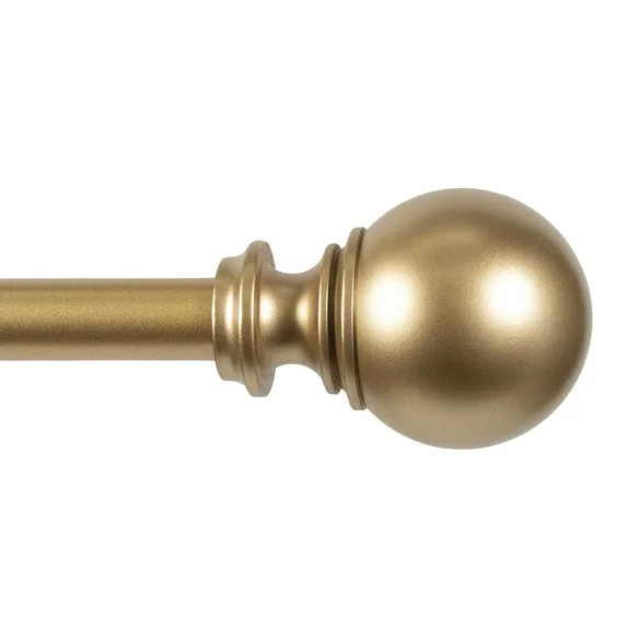 Fast Fit 5/8" Gold Adjustable Curtain Rod, 25-60" | Walmart (US)