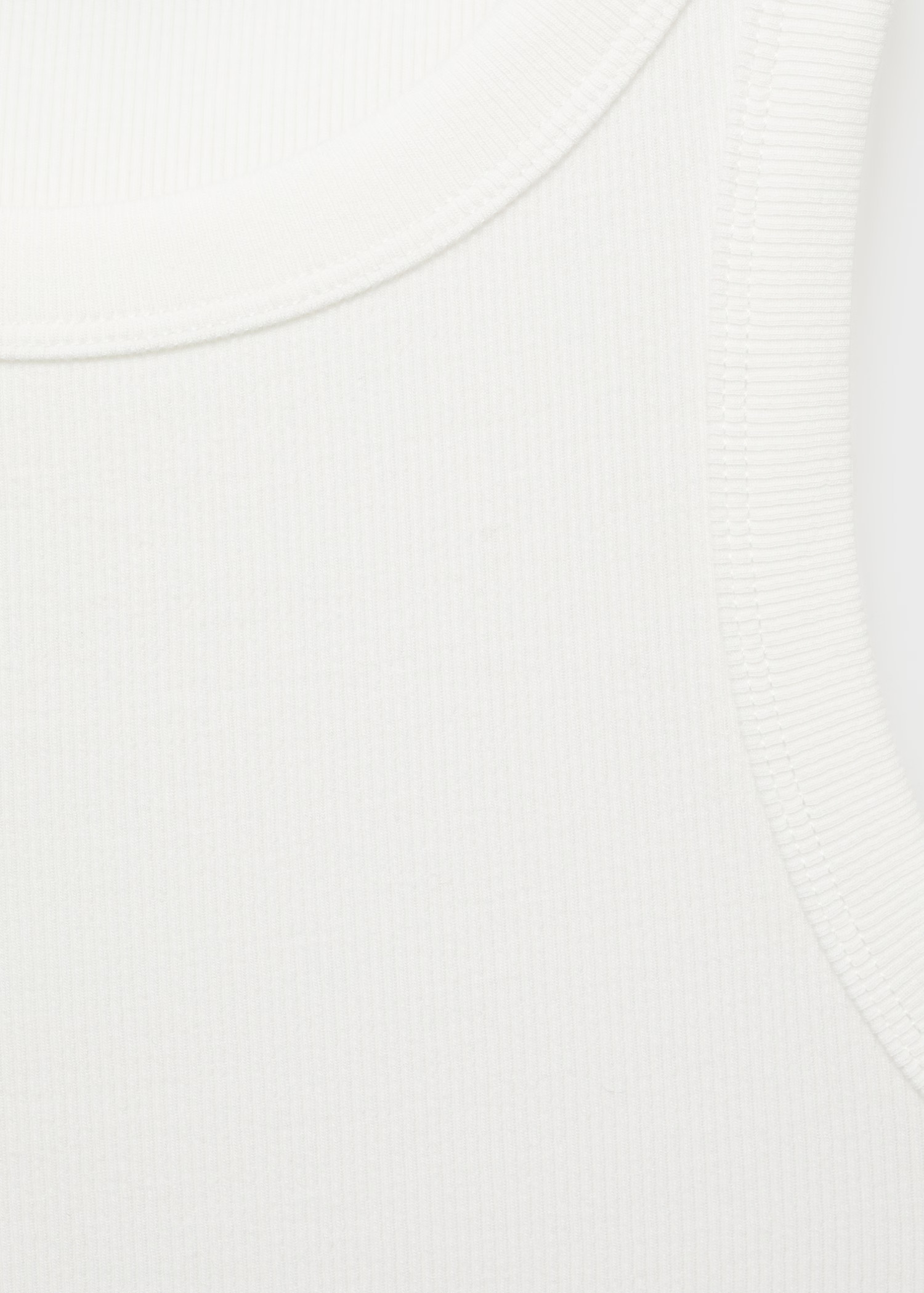 Ribbed cotton-blend top | MANGO (UK)