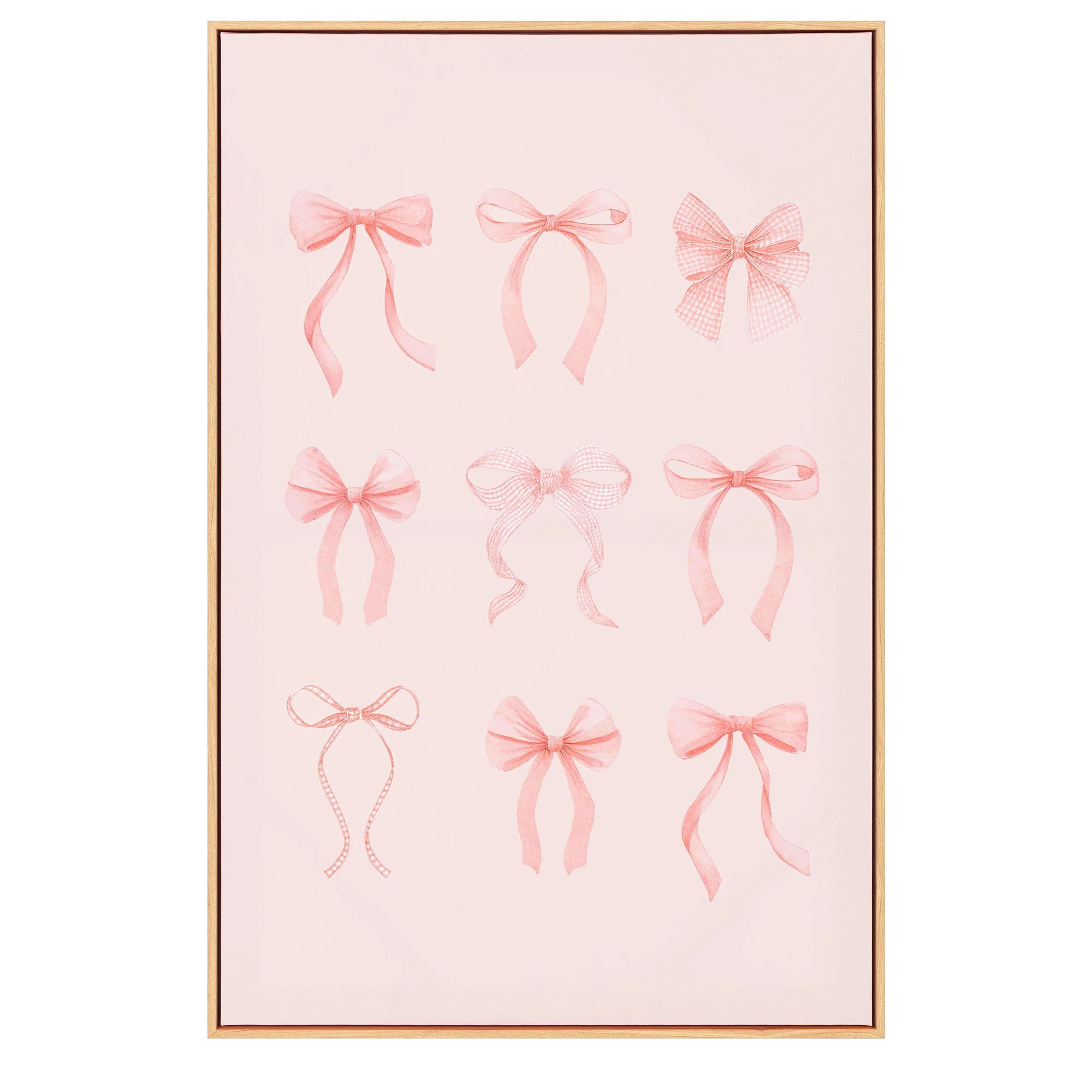 My Texas House Pink Bow Collection 20" x 30" Floral Framed Wall Art | Walmart (US)