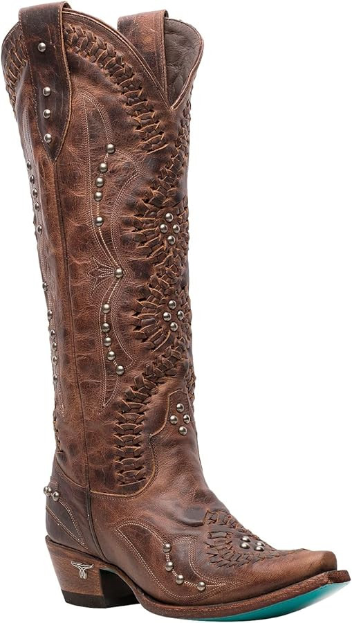 Lane Women's Cossette Western Boot Snip Toe - LB0469A 9 1/2 M US Cognac | Amazon (US)