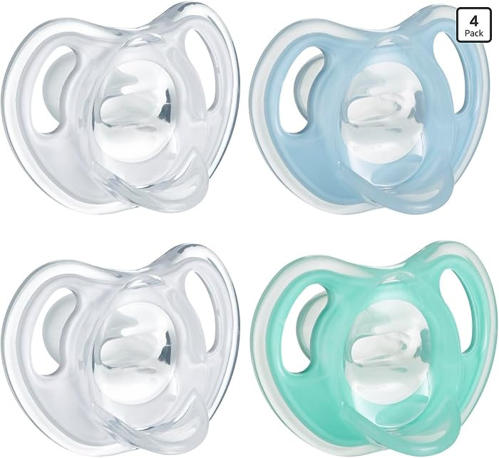 Tommee Tippee Ultra-Light Silicone Pacifier, 0-6 Months, Symmetrical One-Piece Design, BPA-Free S... | Amazon (US)