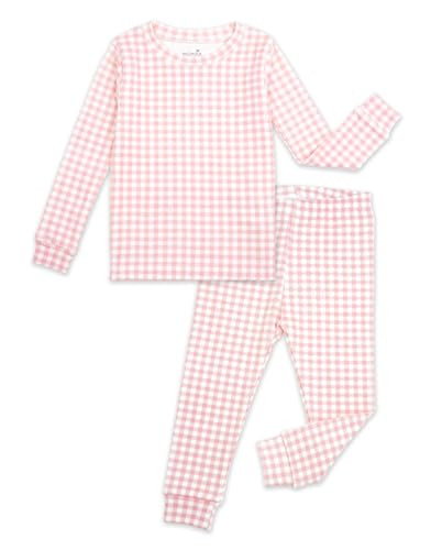 moimoln Cotton Modal Baby Toddler Pajamas Check Solid Leopard 6M-8Y (1/2 Pack) | Amazon (US)