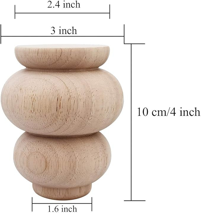 Btibpse Wood Furniture Legs 4 Inch Sofa Couch Chair Ottoman Loveseat Cabinet Legs Replacement Fee... | Amazon (US)