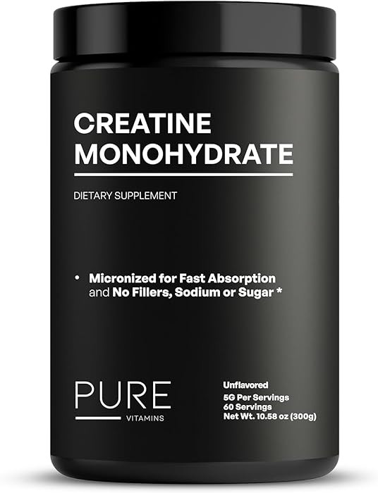 Creatine Monohydrate – 5000mg Micronized Creatine Powder | Supports Muscle Strength, Endurance ... | Amazon (US)