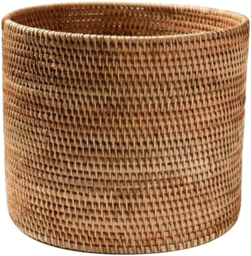 Baskets Wicker Woven Storage Rattan Round Can Trash Fruit Seagrass Empty Bread Large Laundry Plan... | Amazon (US)