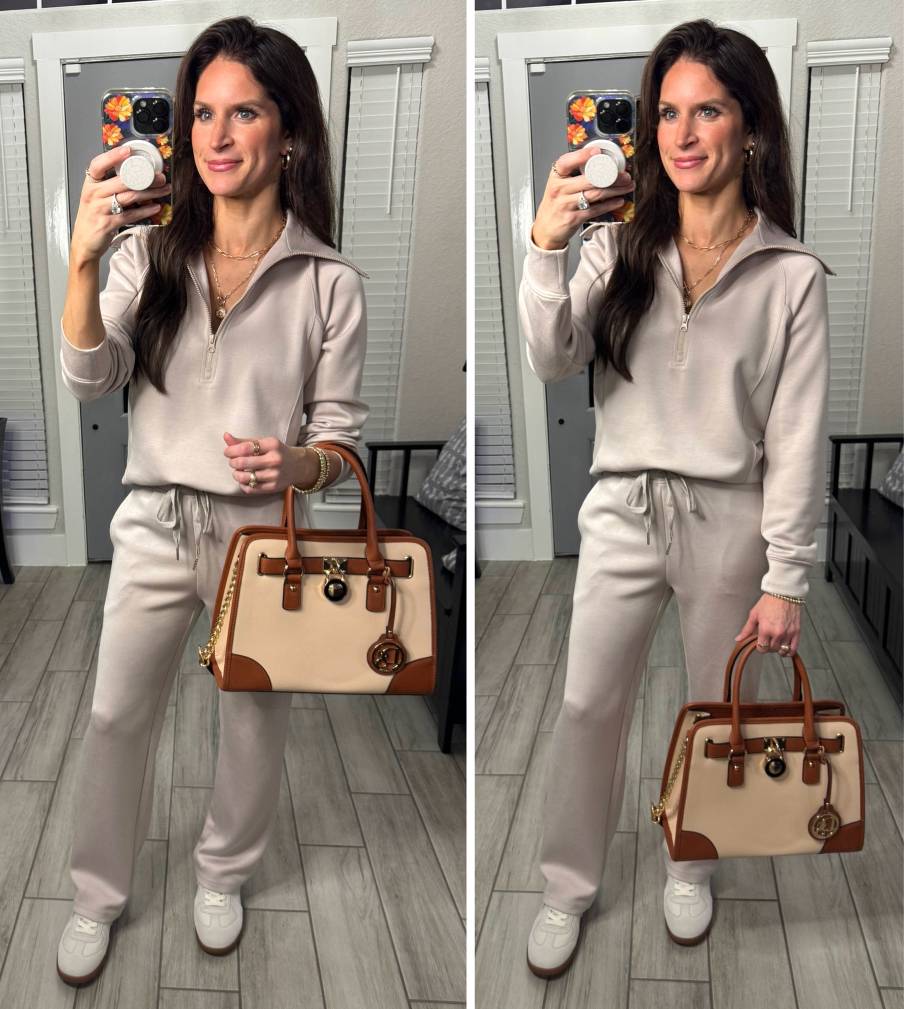 This designer quality handbag is ON SALE & comes in other colors! It would make a great gift for the holidays too! Wearing an XS set & sneakers run TTS.

#LTKItBag #LTKSaleAlert #LTKGiftGuide