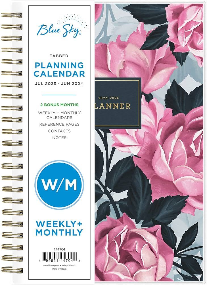 Blue Sky 2023-2024 Academic Year Weekly and Monthly Planner, 5" x 8", Frosted Flexible Cover, Wir... | Amazon (CA)