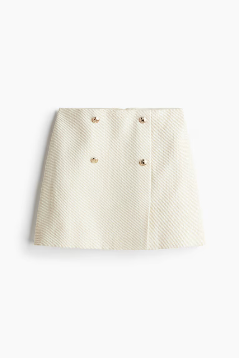 Button-front mini skirt | H&M (UK, MY, IN, SG, PH, TW, HK)