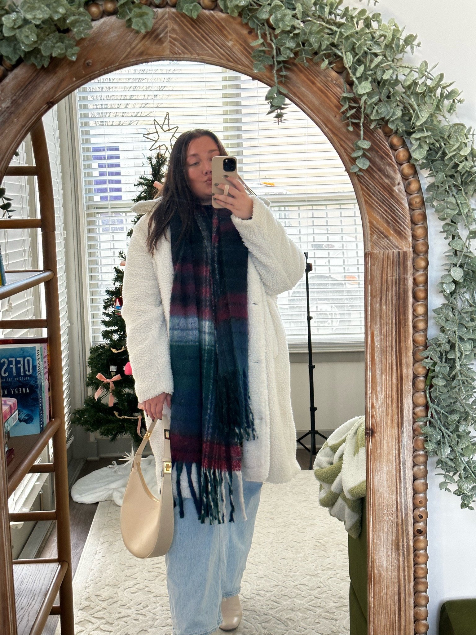 Elevated casual chic winter outfit! Xl in sweater, 33 long in jeans 

#LTKSeasonal #LTKstyletip #LTKplussize