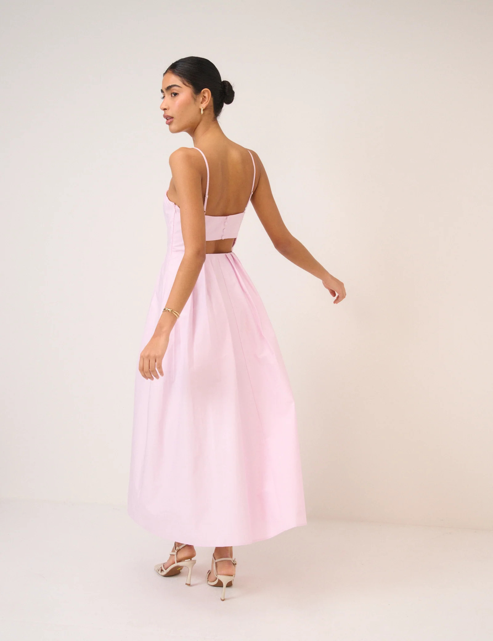 Pink Strappy Pleated Bonita Maxi Dress | Nobody's Child