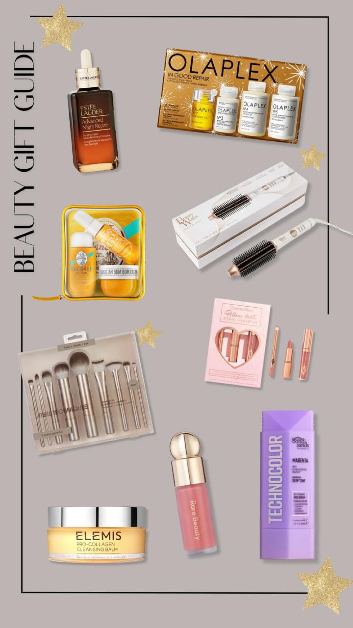 BEAUTY CHRISTMAS GIFT GUIDE 🎁💄

These are the perfect beauty must haves for this Christmas! 

Estée Lauder serum, Olaplex kit, Beauty Works hot brush, Sol De Janeiro set, Real Techniques brush set, Bondi Sands Technocolor tanning face serum, Rare Beauty blush & Elemis cleansing balm ✨

#LTKbeauty #LTKuk #LTKgiftguide
