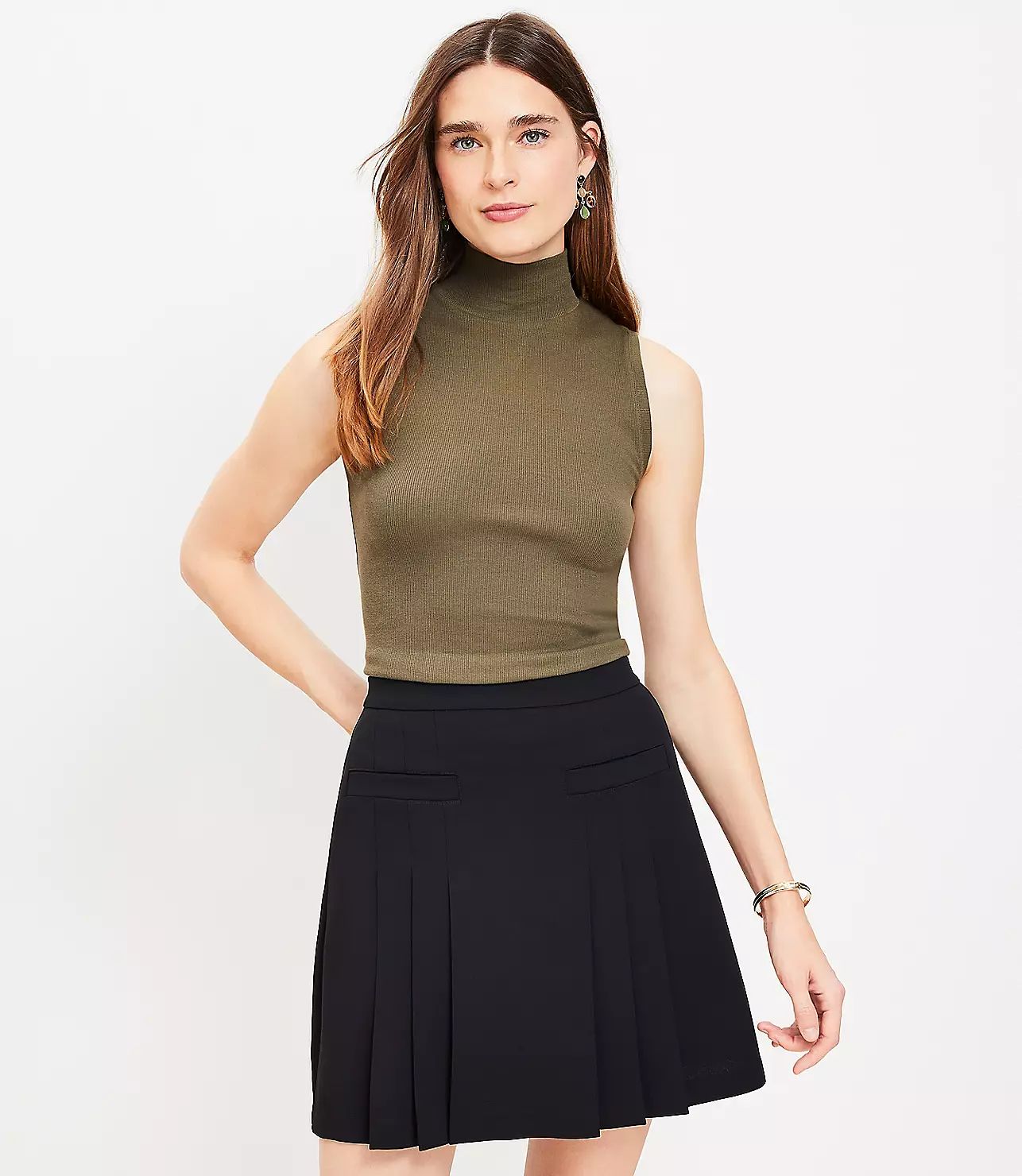 Pleated Pocket Skirt | LOFT
