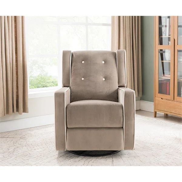Parkhur Microfiber Swivel Reclining Glider Nursery Chair for Living Room | Wayfair North America