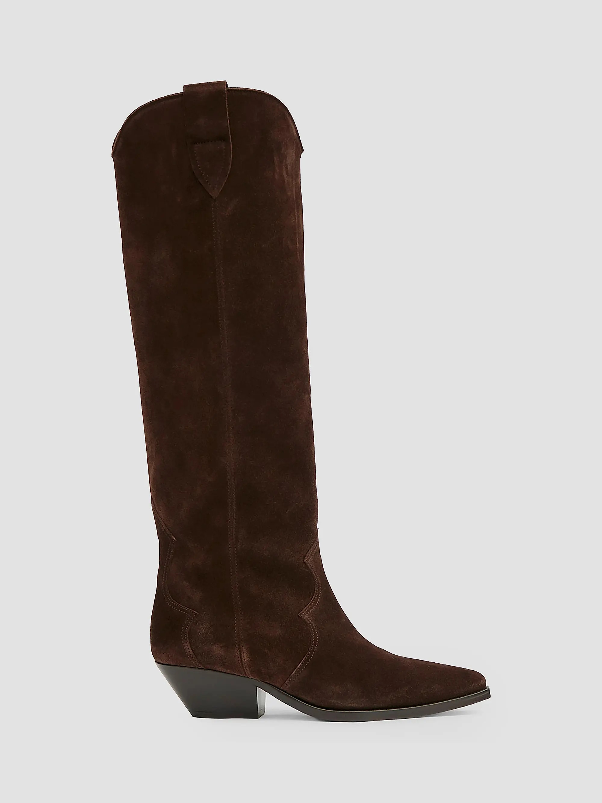 Isabel Marant Denvee 40MM Suede Tall Western Boots | Saks Fifth Avenue | Saks Fifth Avenue