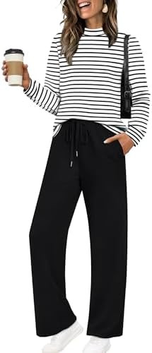 Sampeel Two Piece Sets for Women Mock Neck Matching Sets Loungewear Fall Clothes Travel Outfits F... | Amazon (US)