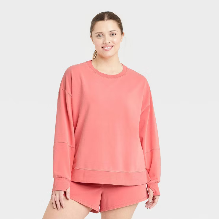 Women's French Terry Crewneck Sweatshirt - All in Motion™ | Target