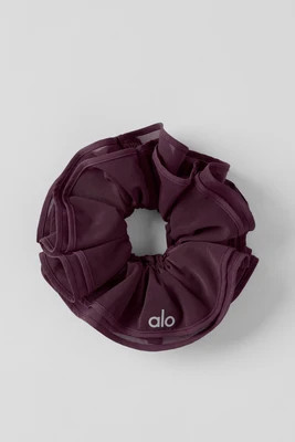 ALO | Mesh Sweet Nothing Oversize Scrunchie in Rich Bordeaux | Alo Yoga