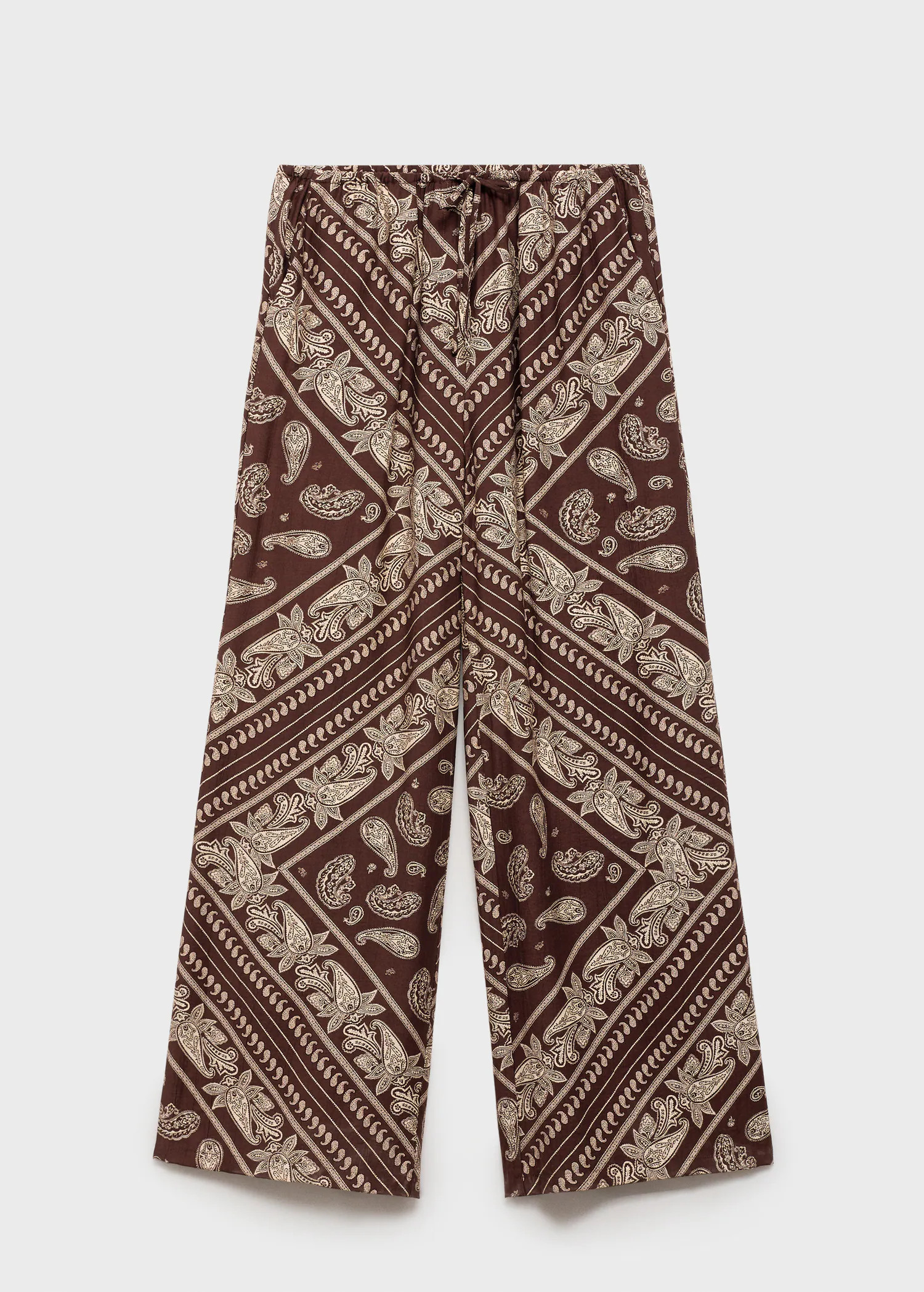 Paisley-print wide leg pants | Mango (US/MX/AU)