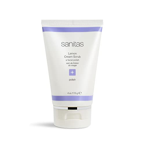 Sanitas Skincare Lemon Cream Scrub, Dual Action Manual Exfoliant, Facial Scrub, Vitamin C, 4 Ounces | Amazon (US)