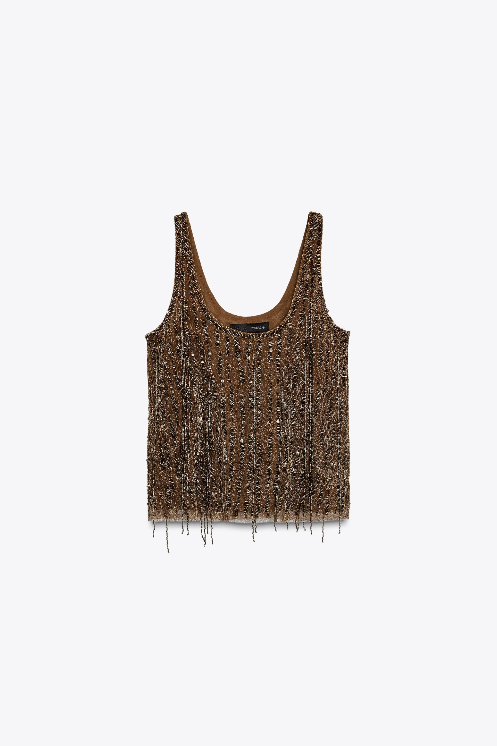 ZW COLLECTION BEADED TOP | Zara US