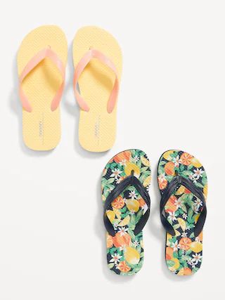 2-Pack Flip-Flop Sandals for Girls (Partially Plant-Based) | Old Navy (US)