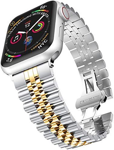 baozai Compatible with Apple Watch Band 45mm 44mm 42mm, iWatch SE& Series 7 6 5 4 3 Stainless Steel  | Amazon (US)