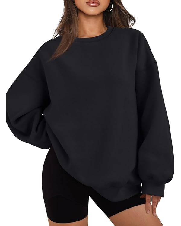 EFAN Womens Oversized Sweatshirts Hoodies Fleece Crewneck Sweaters Casual Tops Comfy Fall Fashion... | Amazon (US)