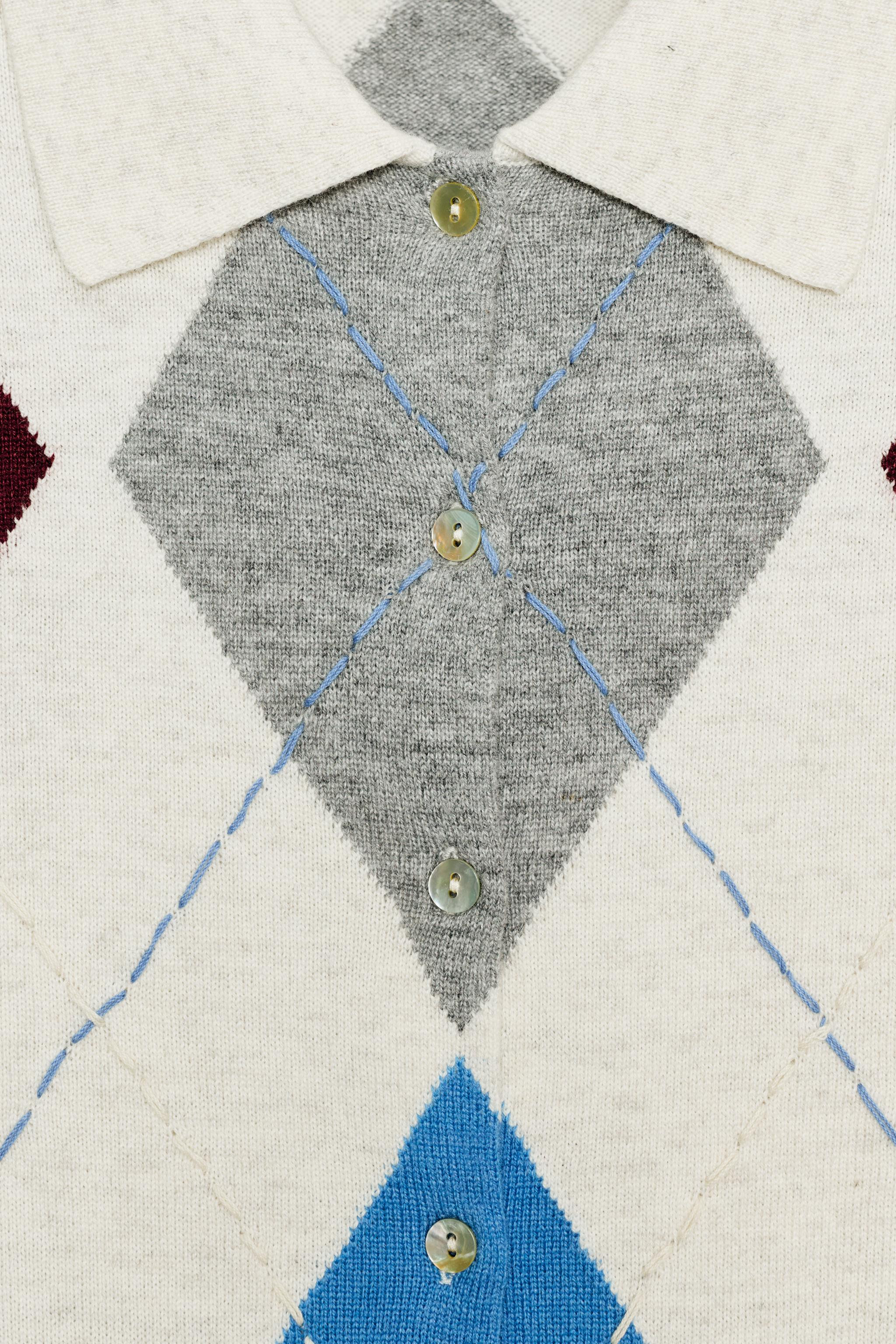 ARGYLE KNIT CARDIGAN | Zara UK