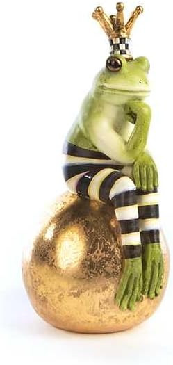 MACKENZIE-CHILDS Fergal Frog on Ball, Cute Frog Statue, Unique Frog Decoration for Bathroom or Li... | Amazon (US)