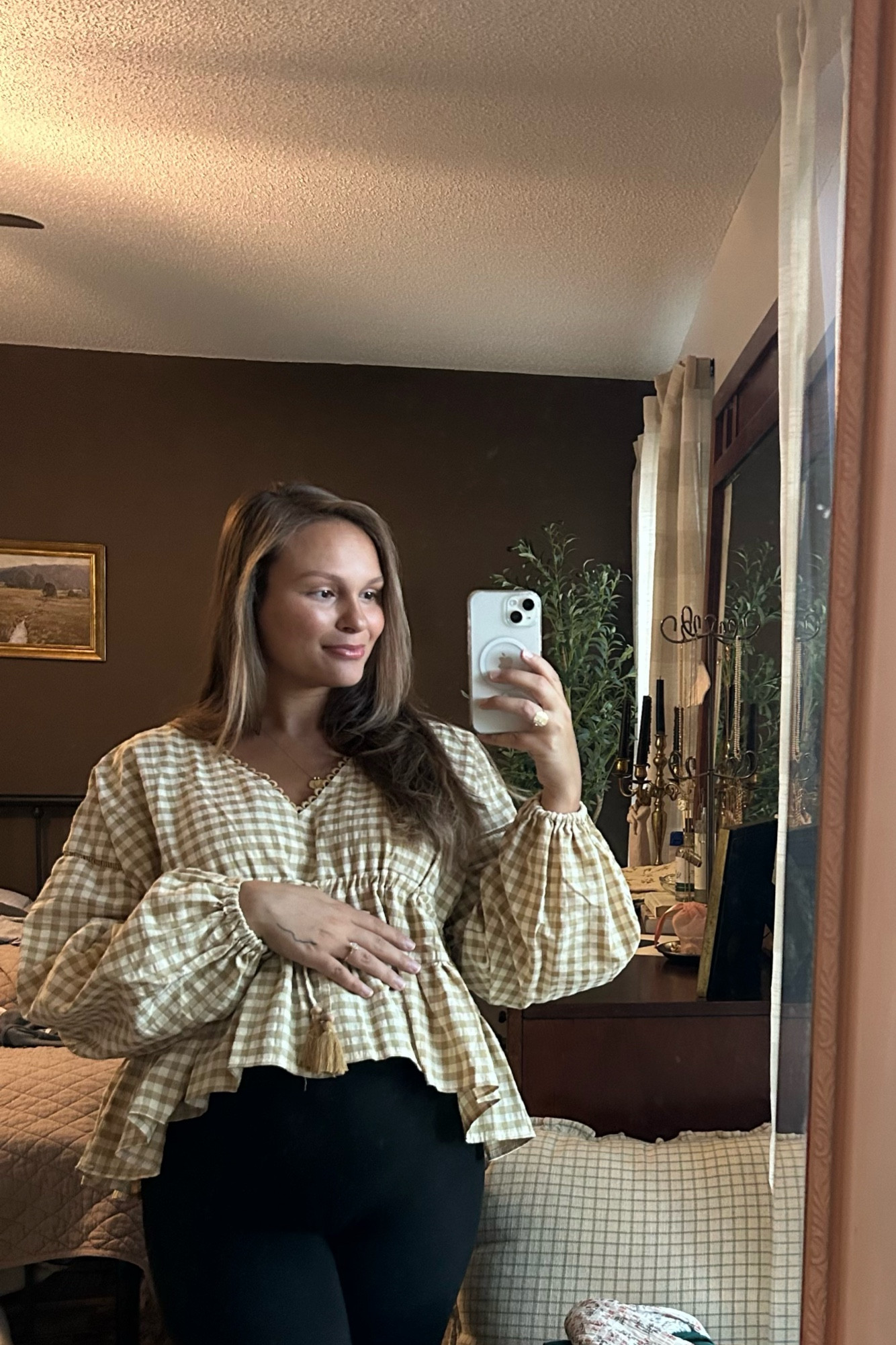 This top is sold out but I’ve saved similar styles tagged in this post! 
Wearing a small 

#LTKFindsUnder100 #LTKSeasonal #LTKBump