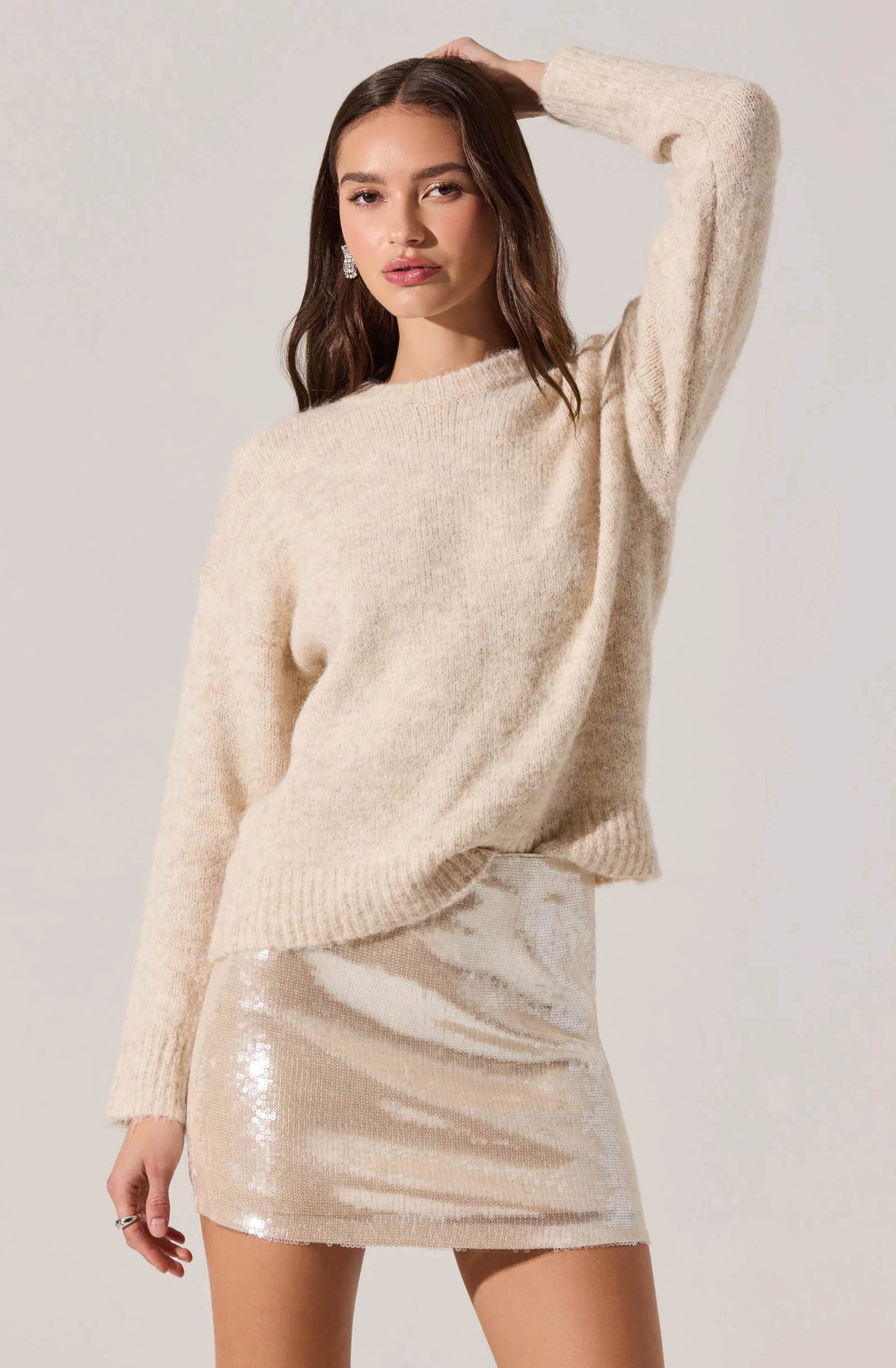 Selbie Brushed Knit Sweater - Cream / XS | ASTR The Label (US)