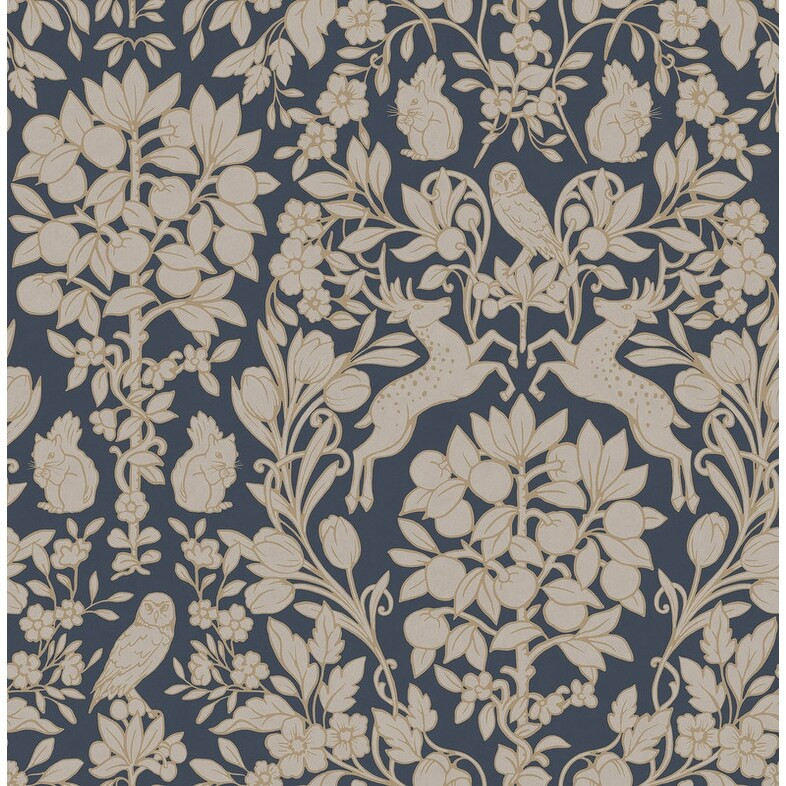 Richmond Blue Floral Wallpaper | Bed Bath & Beyond