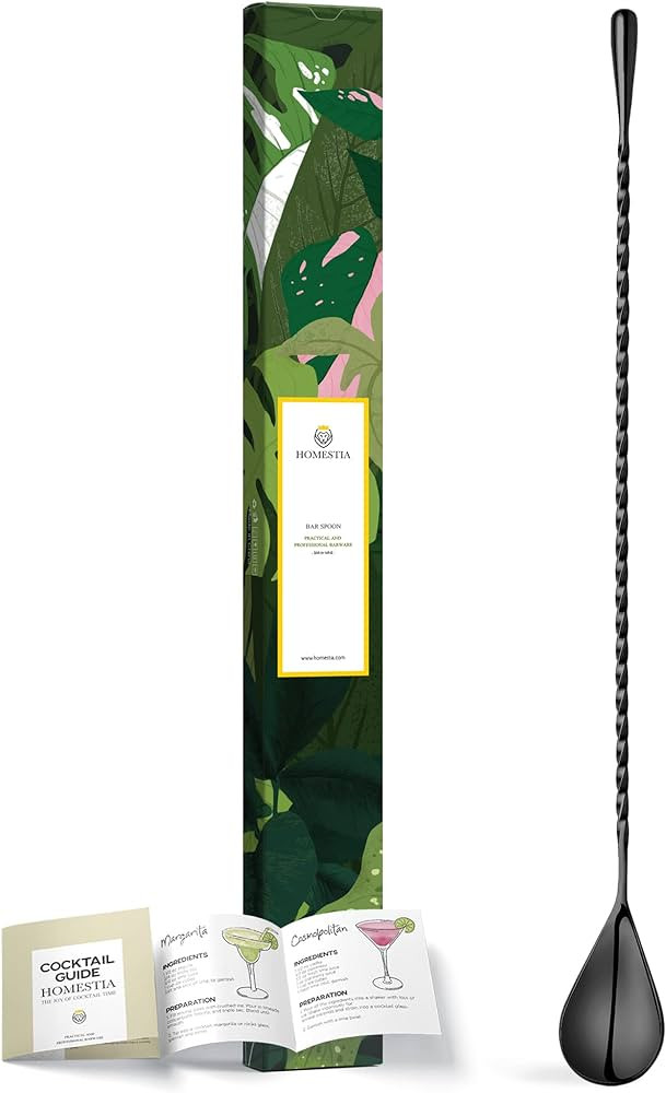 Homestia Bar Spoon, Stainless Steel Cocktail Mixing Spoon for Drink, 12-Inch Long Handle Spiral D... | Amazon (US)