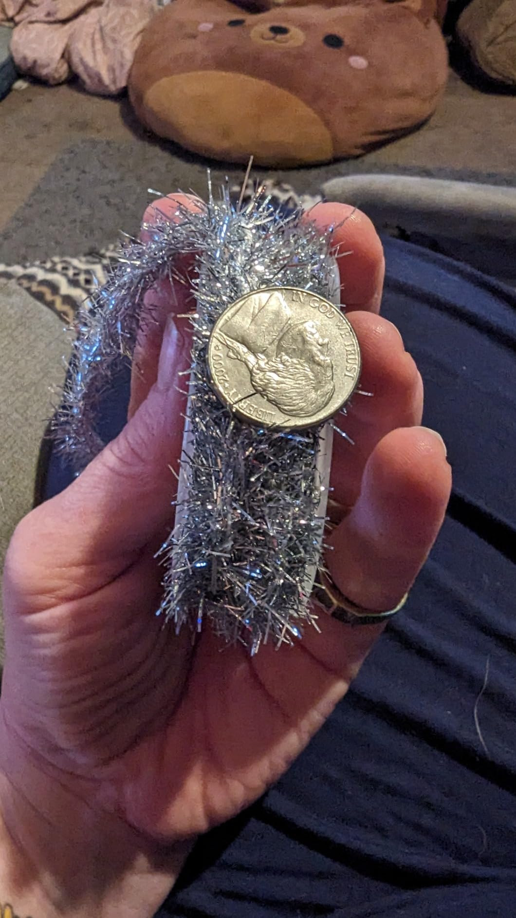 Tongcloud 4 Rolls Christmas Tinsel Ribbon Metallic Wire Garland Tinsel Wire Garland Metallic Glit... | Amazon (US)