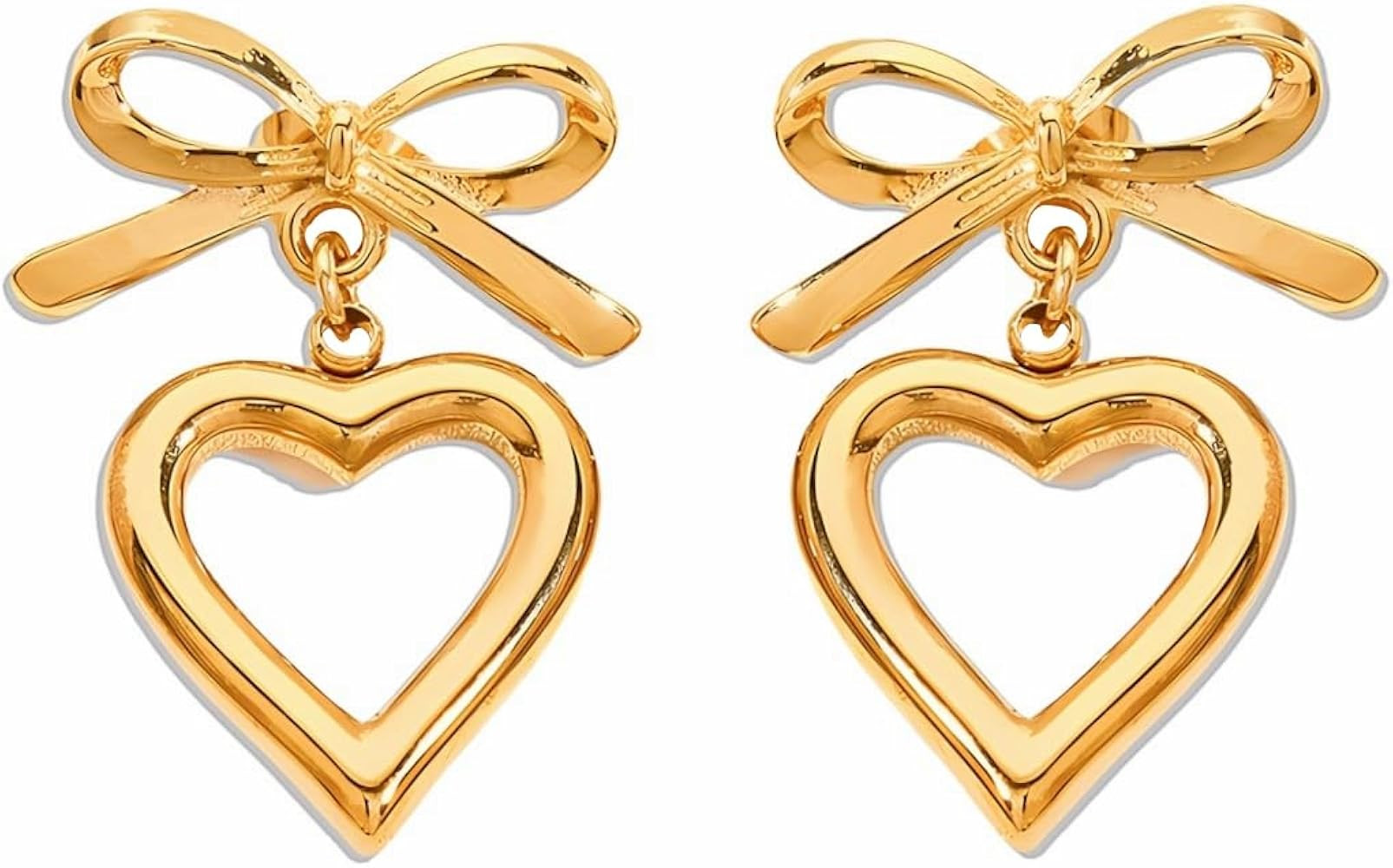 Bow Earrings Gold Bow Earrings for Women Ribbon Earrings Bow Jewelry | Amazon (US)