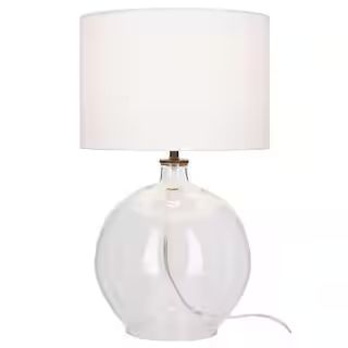Hampton Bay Windmere 21.5 in Clear Glass Table Lamp 24124-000 - The Home Depot | The Home Depot