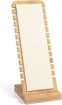 TANG SONG Small Size Bamboo Leather Soft Mat Multiple Necklace Display Stand Necklace Bracelets C... | Amazon (US)