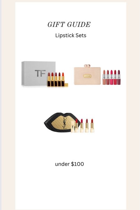 Gift guide 
Lipstick set 

#LTKHoliday #LTKGiftGuide #LTKunder100