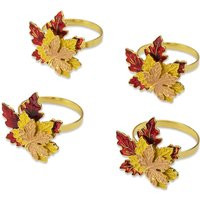 Beautiful Autumn Colored Fall Maple Leaf Napkin Rings Set Of 4 | Etsy (US)