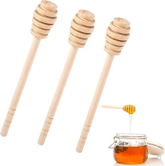 SHEYNIAN Honey Dipper Stick Wooden, 6.29 Inch Honey Comb Wand, Premium Wooden Honey Drizzler | Amazon (US)