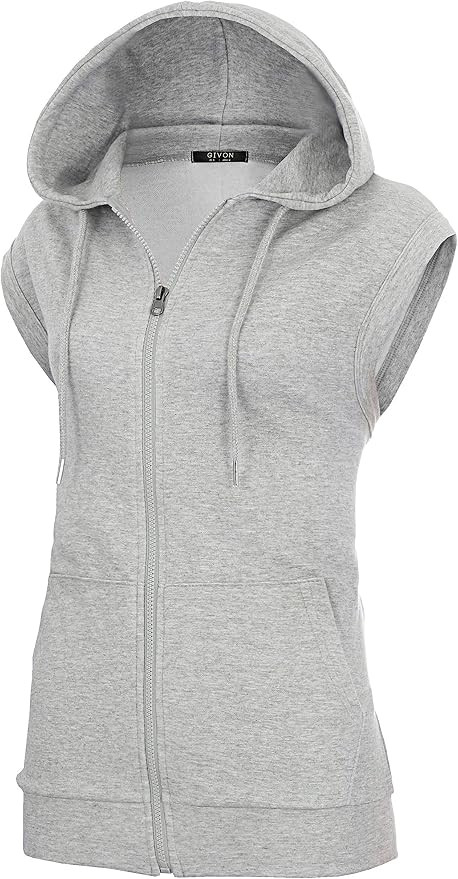 GIVON Women's Lightweight Hooded Vest Sleeveless 1/4 Zip Pullover Casual Hoodie Sweatshirt with P... | Amazon (US)