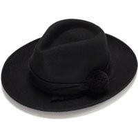 Sale 50% Off , Black Fedora Hat With Pompom Mens Wide Brim Felt Winter Womens Classic | Etsy (US)