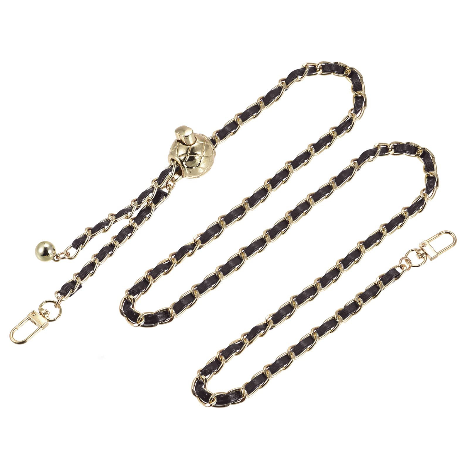 uxcell Purse Chain Strap, 47 Inch Leather Iron Flat Chain Strap Adjustable Handbag Chains Purse S... | Amazon (US)