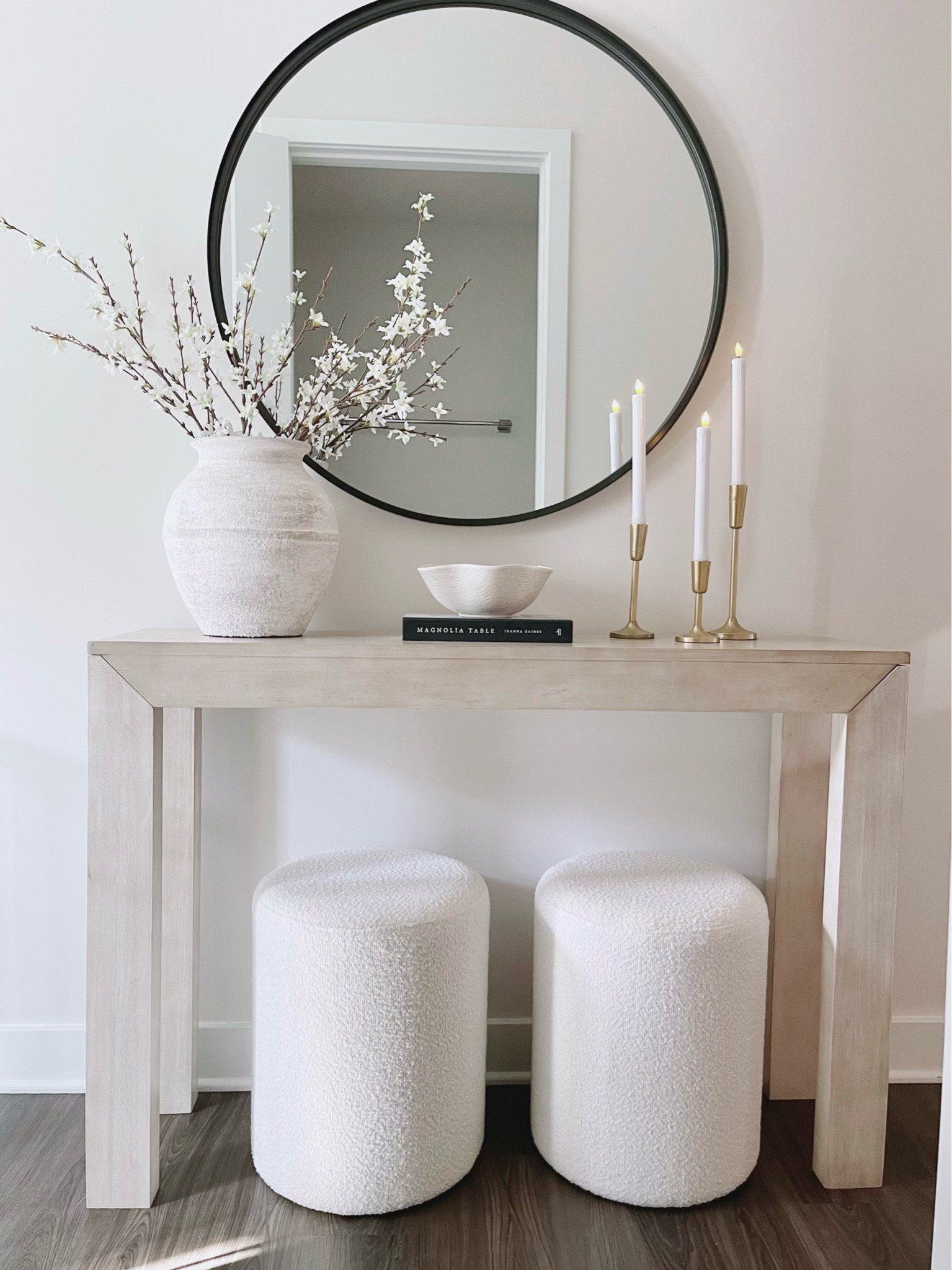 Neutral console table styling for spring 2024

Follow @jeanny.myneutralhome for more home decor ideas
SAVE & SHARE for inspo!
#springdecor #consolestyling #targetstyle #targethomefinds #affordablehomefinds #consoletable #stylingideas #organicmoderndecor
#organicmodernhomestyling #targethome #entryway #entrywayinspo #wabisabi
Entryway decor, neutral tones in your home, styling your home with affordable decor, decorating my home for spring, faux stems, organic modern, homegoods finds, target home finds, target must haves for home, LTK home favorites

#LTKhome #LTKSeasonal #LTKstyletip