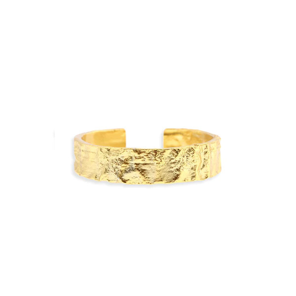 Eros Gold Textured Ring - Medium | Arms Of Eve