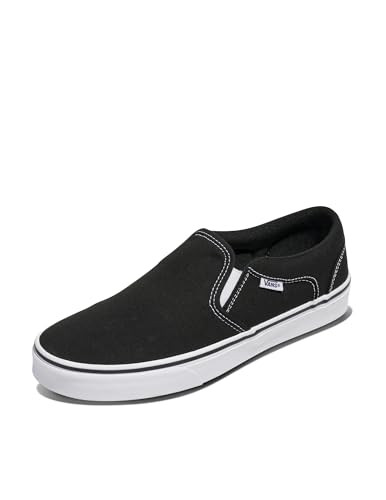 Vans Men's Asher Slip-On Shoe - Casual Sneakers for Walking, Fashion & Work. (Canvas) Black/White. 15 | Amazon (US)