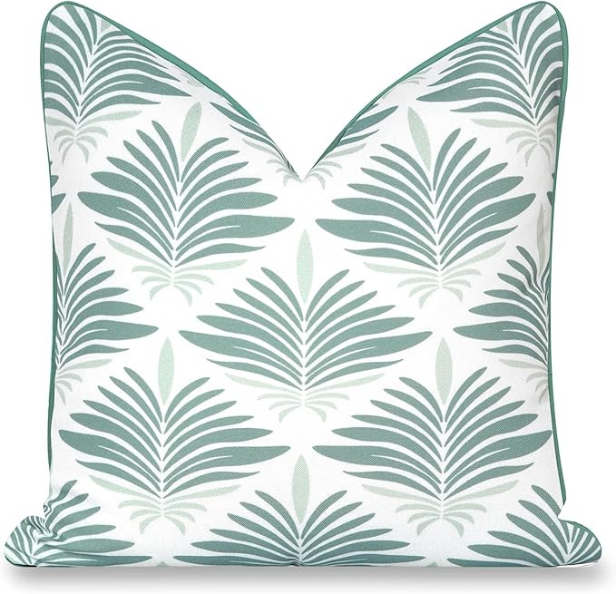 Hofdeco Premium Coastal Hampton Patio Indoor Outdoor Throw Pillow Cover Only, 20"x20" Water Repel... | Amazon (US)